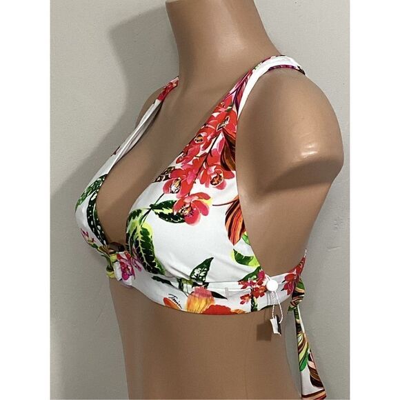 New. Trina Turk floral bikini top. Size 8 Retails $124 - Picture 4 of 9